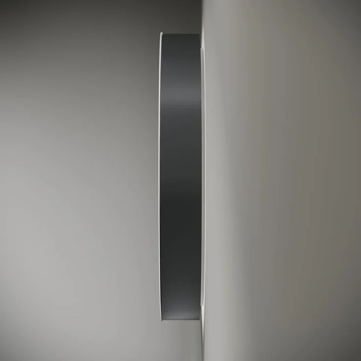 Talos Picasso Style Spiegelschrank schwarz Ø 60cm - mit hochwertigem Aluminiumkorpus - Modernes Badezimmermöbel mit austauschbarer LED Beleuchtung - Badspiegel mit praktischem – Bild 4