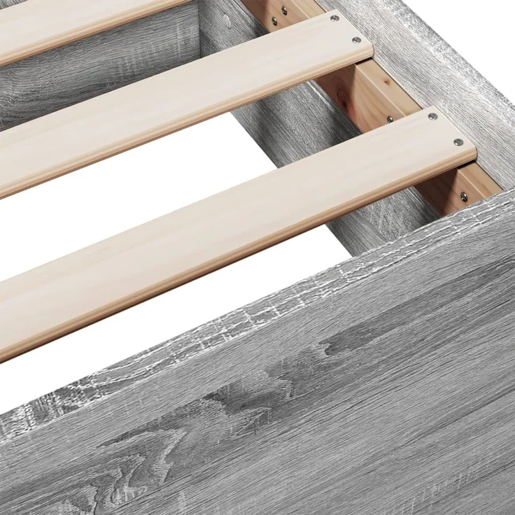 vidaXL Bettgestell mit Schubladen Grau Sonoma 75x190 cm Holzwerkstoff 3280354 – Bild 9