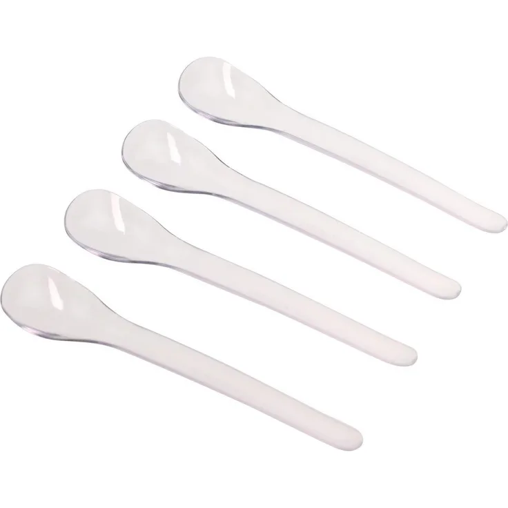 Fackelmann Eilöffel 14 cm transparent oder weiß 4 Stück