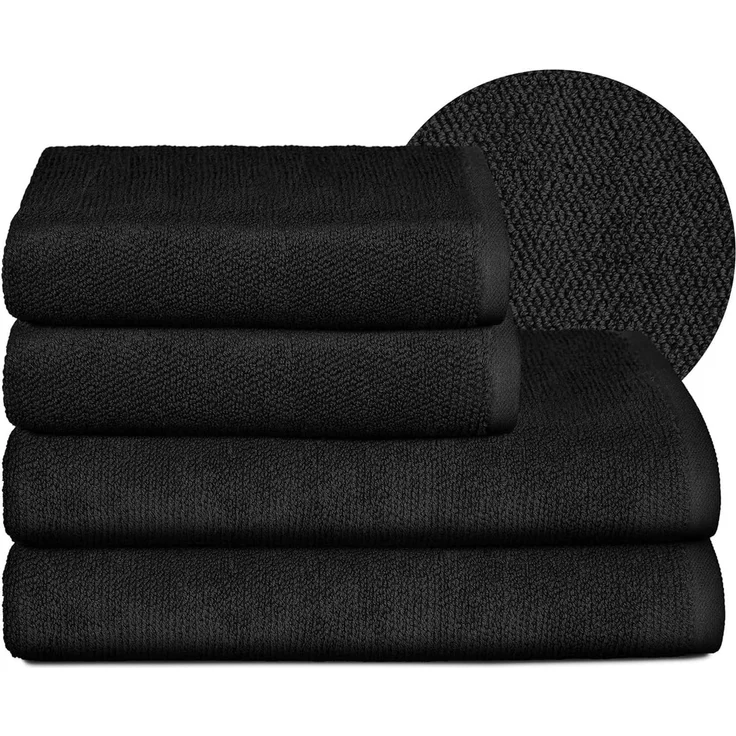 Beautex Handtuch Set Handtuch Set, Made in Europe, Frottier, (Multischlaufen-Optik, Frottier Premium Set aus 100% Baumwolle 550g/m)
