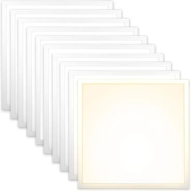 10x LED Panel 62x62 cm Warmweiß 3000K 40W Slim Design Alu PLe2.2