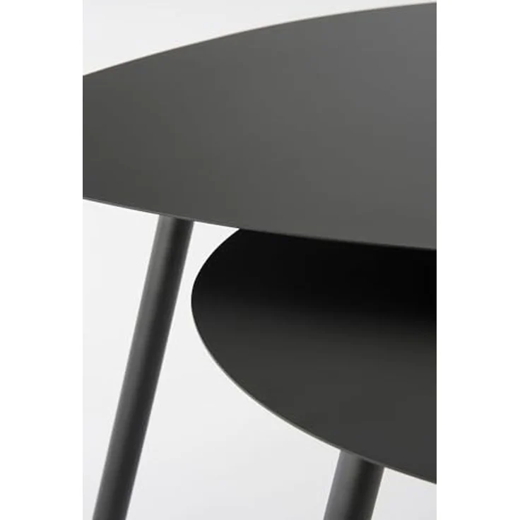 MICA Decorations Beistelltisch Jans - 80x60x47cm - Eisen - Schwarz - Set Van 2 – Bild 3