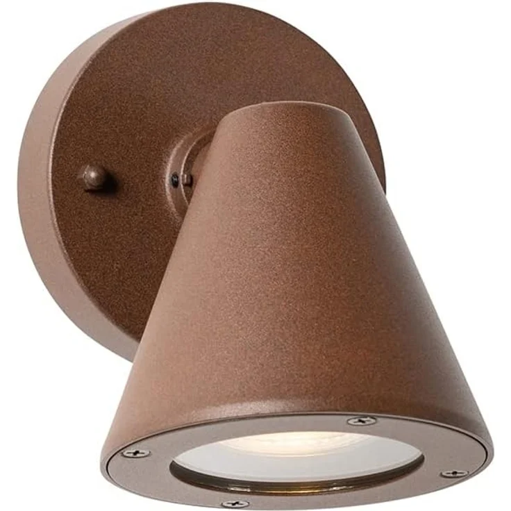 Qazqa Außen-Wandleuchte Ciara, ohne Leuchtmittel, GU10, Rostbraun, Modern, Aluminium, 1-flammig – Bild 9