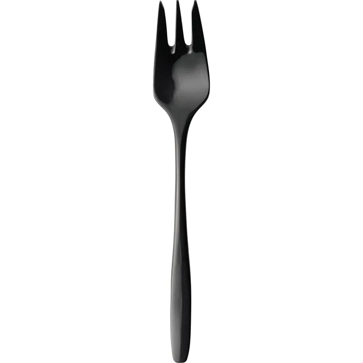 Mäser, Serie Nigran, Kuchengabel-Set, Edelstahl Besteck-Set für 12 Personen, Schwarz