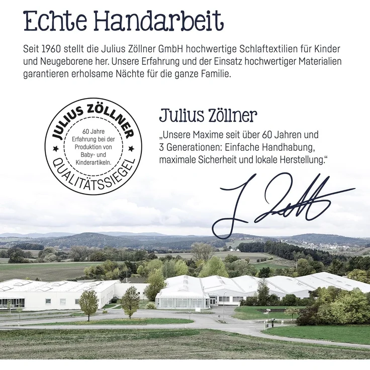 Julius Zöllner Überzug 2-Keilmulde Musselin dune 50/65 – Bild 4