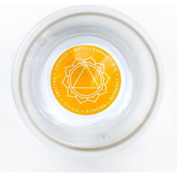 Trinkglas Mythos Chakra Solar-Plexus/Affirmation Mut 0,25l - bleifreies Glas – Bild 2