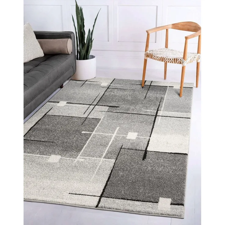 the carpet Teppich Pearl, rechteckig, Höhe: 11 mm, moderner dichter Wohnzimmer Teppich Konturenschnitt