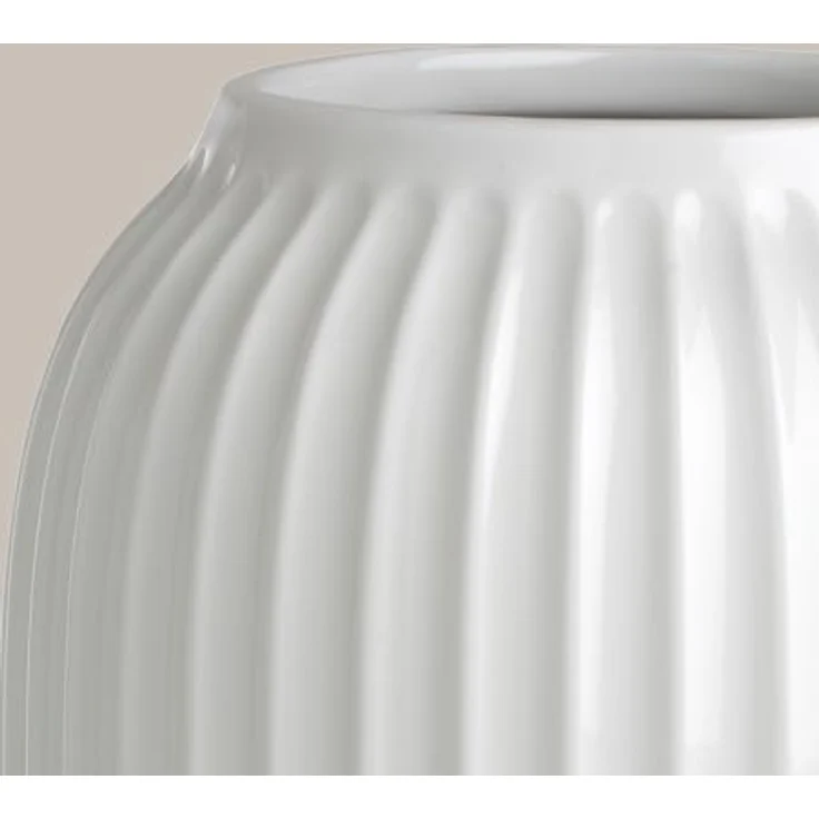 Kähler Hammershøi Vase H21 cm, dänisches Design aus handgefertigter Keramik, weiss – Bild 4
