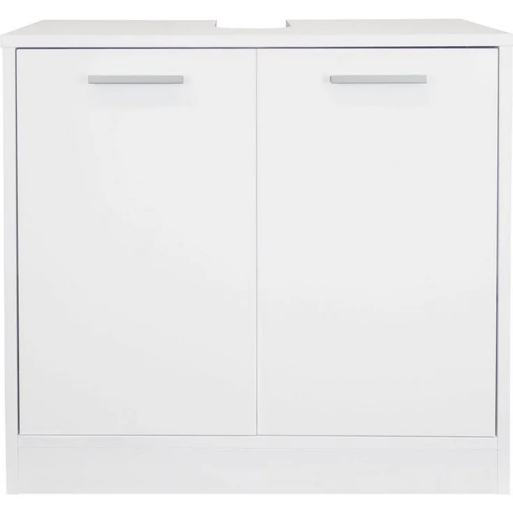 Stabilo Sanitär Waschbeckenunterschrank Waschtischunterschrank "Elsa", weiß, glänzend, 2-türig 60x33x58cm glänzend, 2-türig