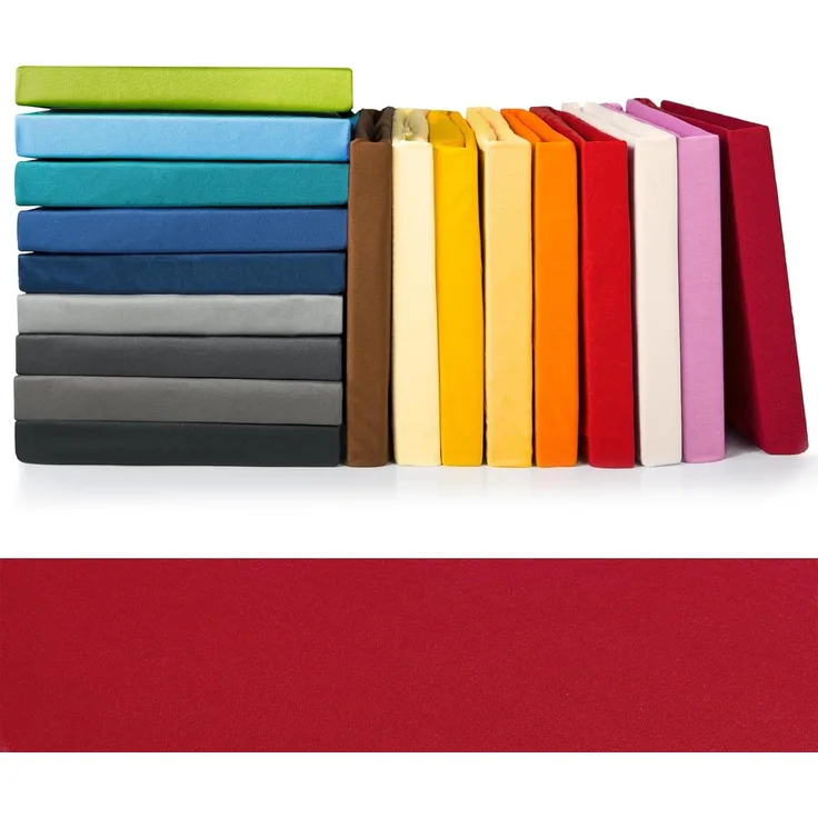 CelinaTex Spannbettlaken Jade Spannbetttuch Mikrofaser 140x200-160x200cm bordeaux, Polyester, (1 Stück), allergikergeeignet,atmungsaktiv,bügelfrei,dauerelastisch und weich