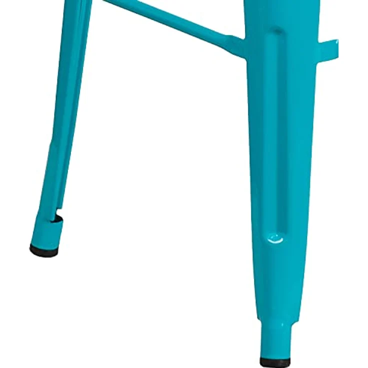 Flash Furniture Barhocker, kommerzielle Qualität, 76 cm hoch, ohne Rückenlehne, Metall, für Innen- und Außenbereich, quadratische Sitzfläche, Eisen, Kunststoff, Kristall-Türkisblau, 4 Stück – Bild 10