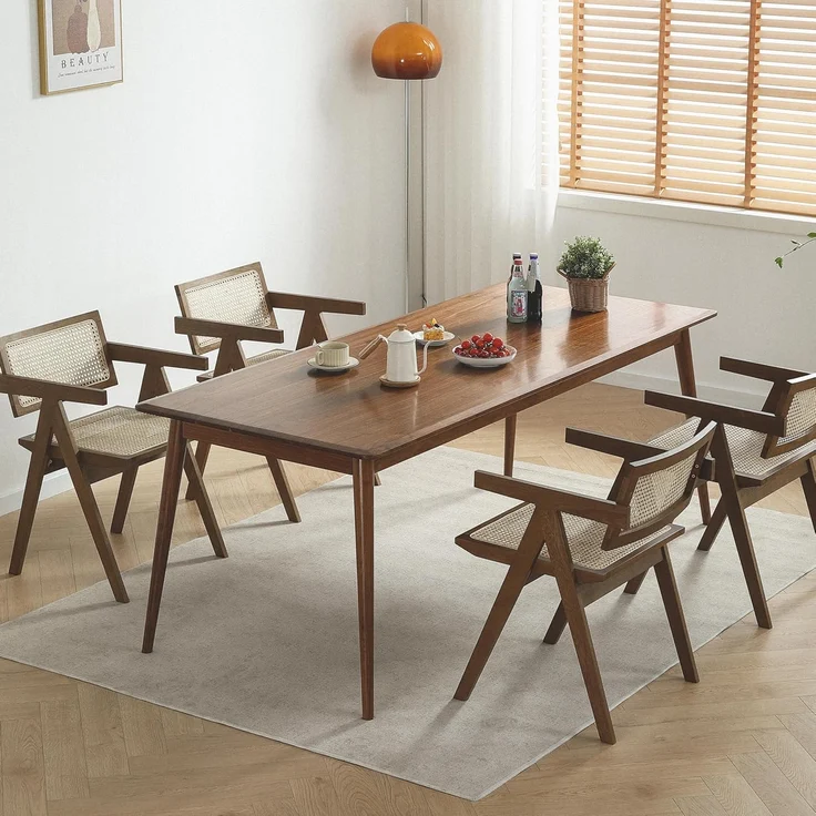 LIM HOME Esszimmerstuhl SW020/SW021 (Packung, 2 St), Eichenholzrahmen mit Sitzfläche aus Rattan, Montage erforderlich – Bild 9