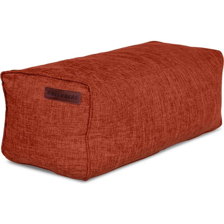 Green Bean® Indoor Sitzhocker Pouf 70x33x28cm EPS-Perlen Füllung -Home Linen Kuschelig Weich Waschbar - Drinnen Bodenkissen Liegekissen Sitzkissen Sitzhocker Sessel Kinder Erwachsene Stoff Rot – Bild 1