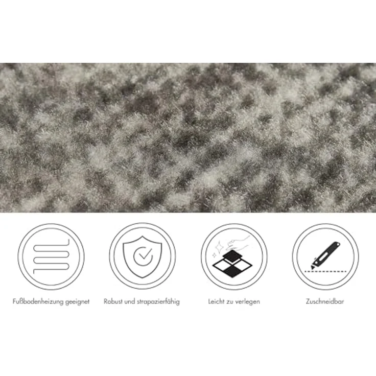 Andiamo Teppichfliese Paris Nadelfilz, quadratisch, Höhe: 4 mm, 40x40 cm, selbstklebend, robust & strapazierfähig, 25 Stück (4 qm) – Bild 4