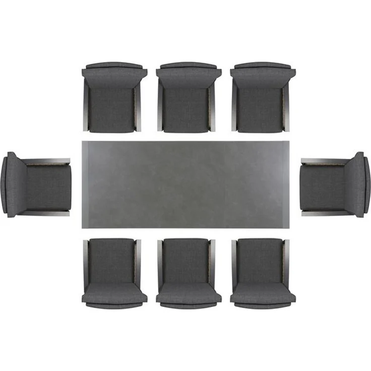 KONIFERA Garten-Essgruppe Menton, (Set, 17-tlg, 8x Sessel, 8x Auflagen, 1x Tisch), bestehend aus 8 Stühlen, 8 Sitzauflagen und 1 Tisch – Bild 4
