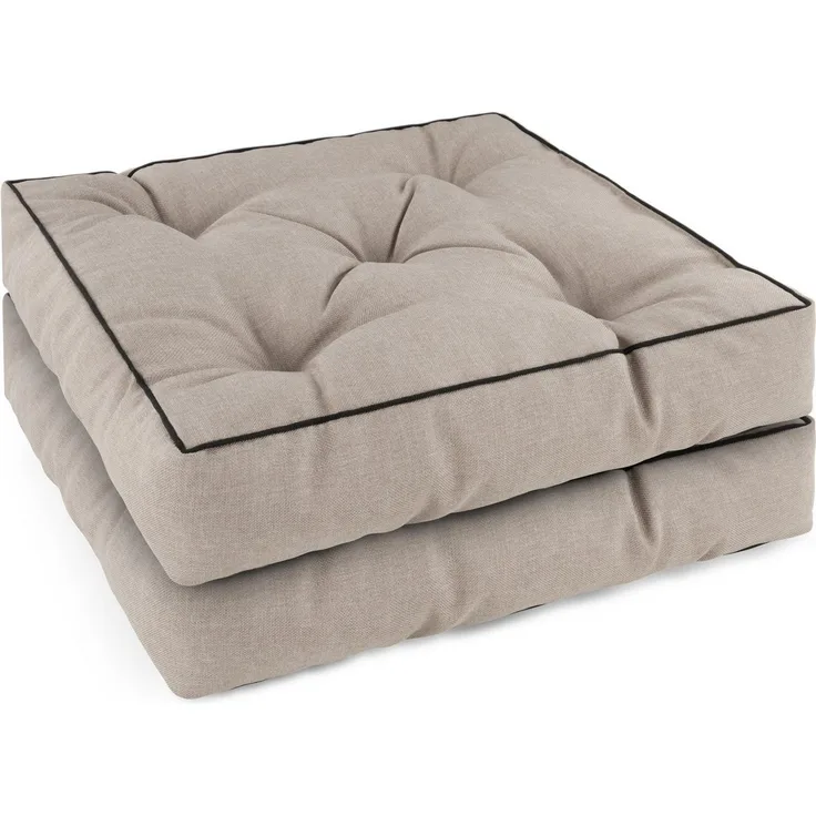 Aspero Sitzauflage 2 Stuhlkissen 45x45 cm Murcia, Gepolsterte Outdoor Auflage mit Steppung
