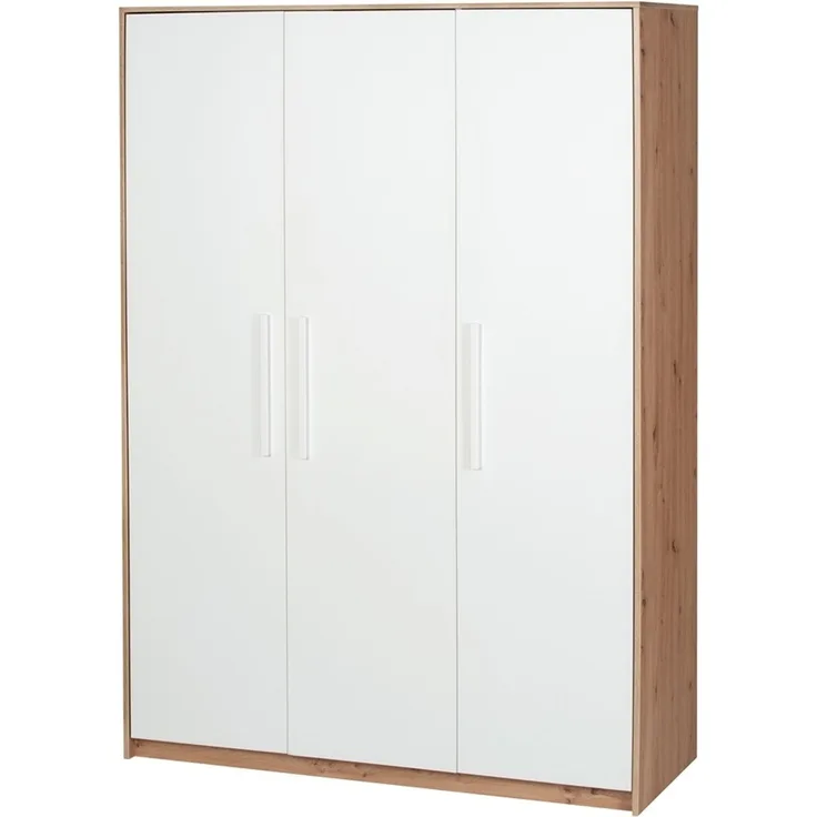 Schardt Pepe Schrank 3 Türen Dekor Artisan Oak/Weiß 134x195x53cm