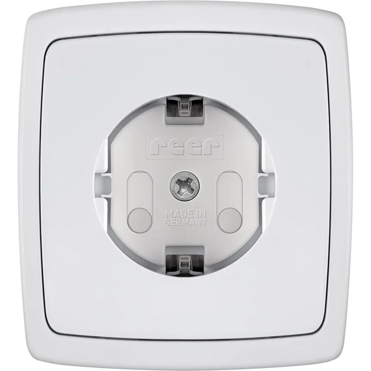 160111 reer Steckdosenschutz, Kindersicherung, schraubbar, weiß, 50er