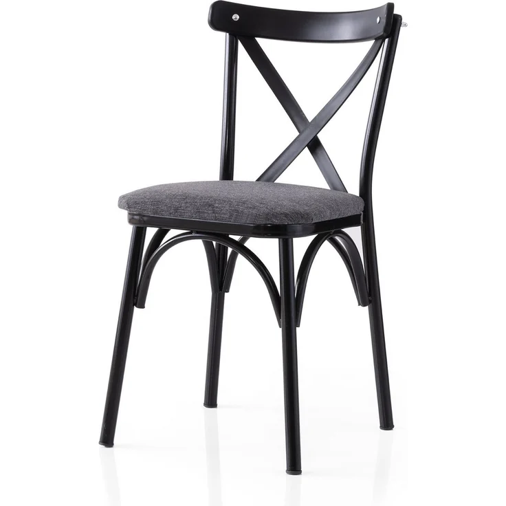 Skye Decor 'Ekol - 288 V2' Stuhlset (2-teilig), Schwarz / Anthrazit, 42 x 81 x 40 cm – Bild 2