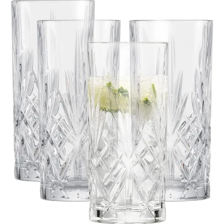 Schott Zwiesel Longdrinkglas 4er Set Show, Cocktailglas, Kristallglas, 368 ml, 121878