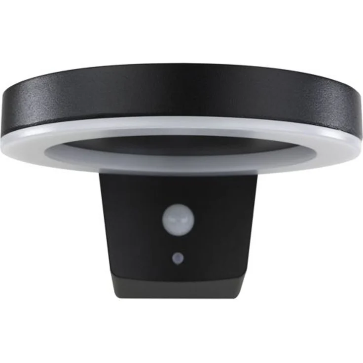 REV LED Solar Wandleuchte Round Metall schw. Bew. Melder2023001100