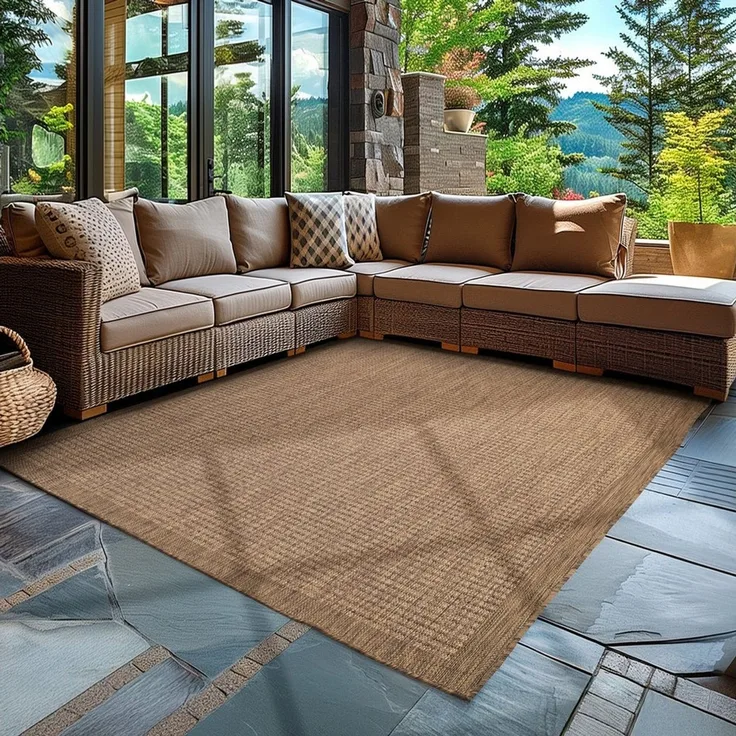 Carpettex Outdoorteppich Unicolor, Läufer, Höhe: 3 mm, Teppich Wetterfest Waschbar Balkon, Garten, Terrasse und Küchenteppich