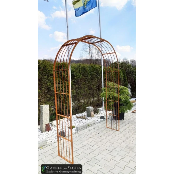 GardenAndPools Rosenbogen MALAGA 140cm Edelrost – Bild 3