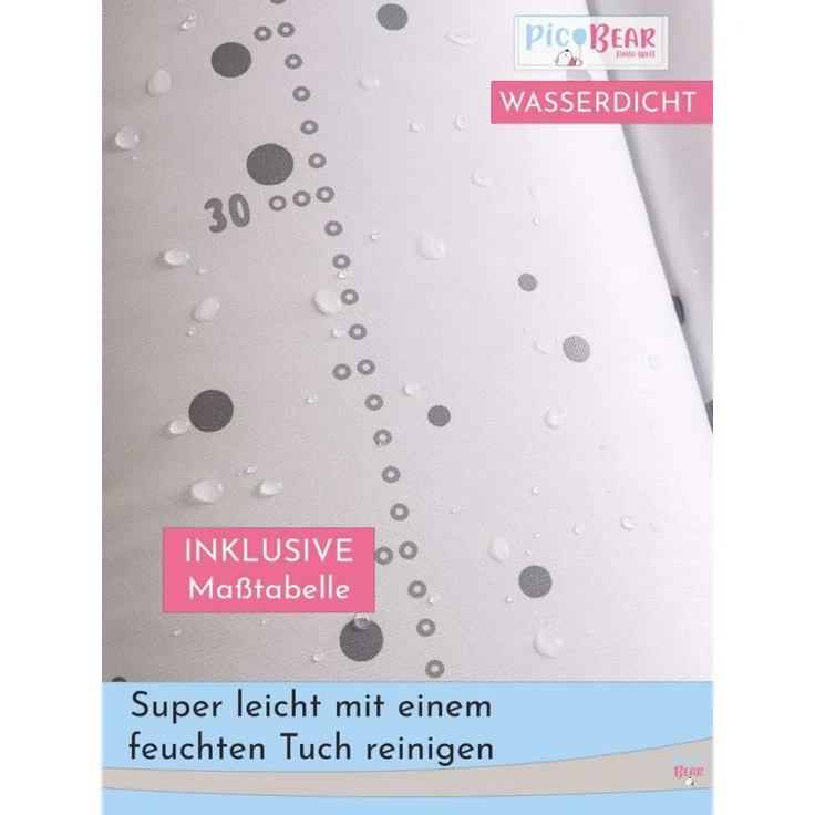 Pic Bear 'Honey' weiche Wickelauflage, 85x72 cm, Punkte weiß-anthrazit