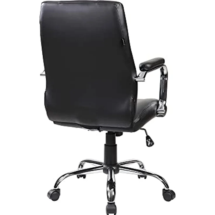 Rocada Ergonomischer Schreibtischstuhl | Bürostuhl | Stuhl mit Rollen und Armlehnen | Verstellbarer Stuhl | Schwarz – Bild 5