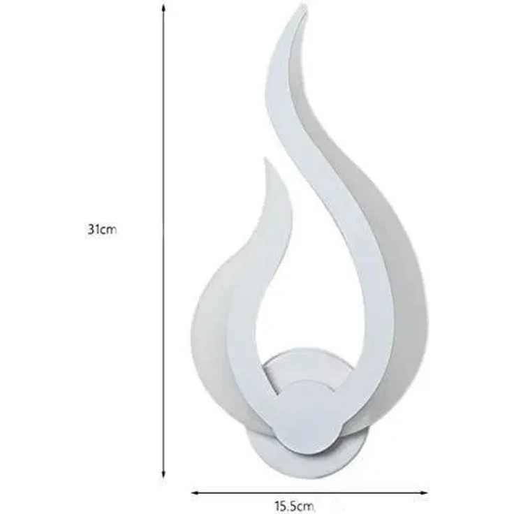 DELIPOP – 10 – W – LED – Wandleuchte, 3000 K Weiß, moderne Wandleuchte für Schlafzimmer, Wohnzimmer, Flur – Flammen – Design – warmes Licht – 34x16,4x4cm – Bild 4