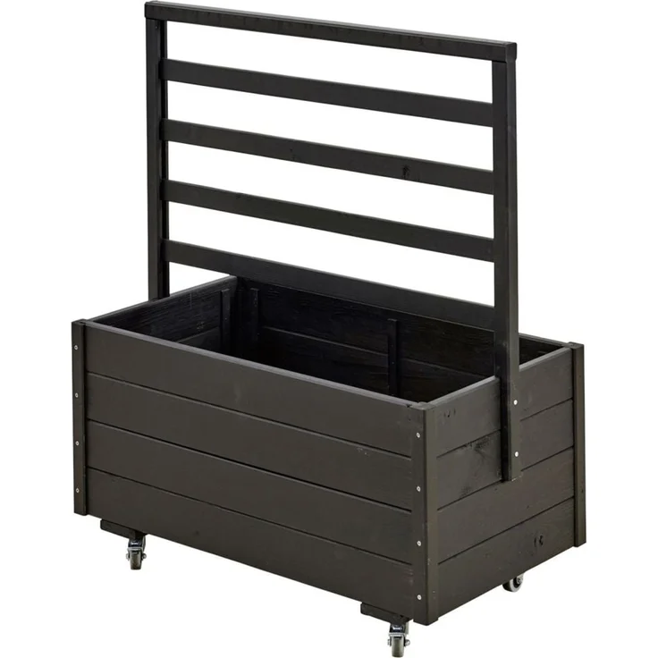 Plus Pflanzkasten mit Spalier und Rädern RAL 9005 Schwarz – Bild 2