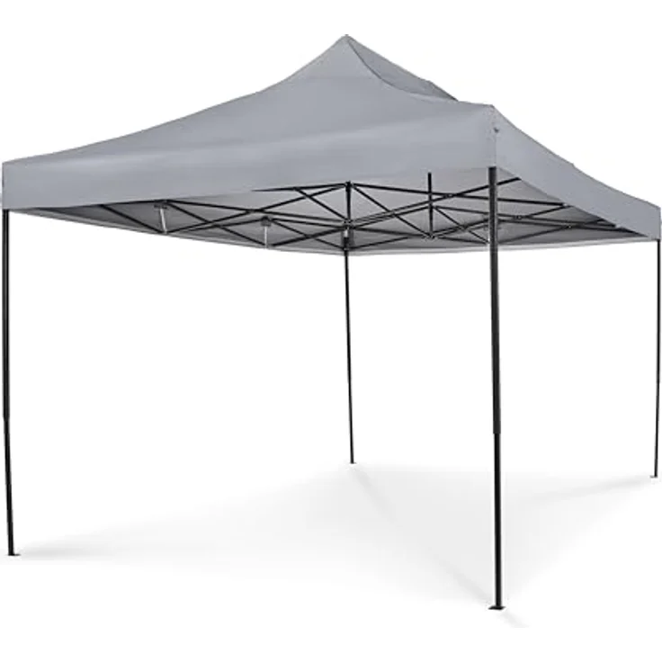 All Seasons Gazebos 3x4. 5m vollständig wasserdichtes Faltpavillon - Metallisch Grau – Bild 4
