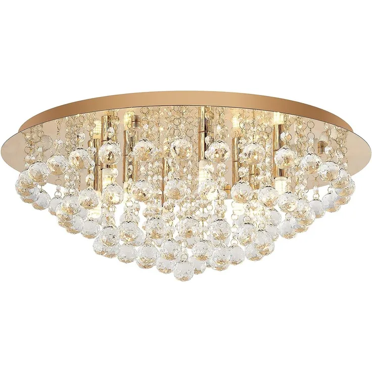 Lindby Deckenleuchten Gillion, Gold / Messing IP20, 8 x 8 W LED