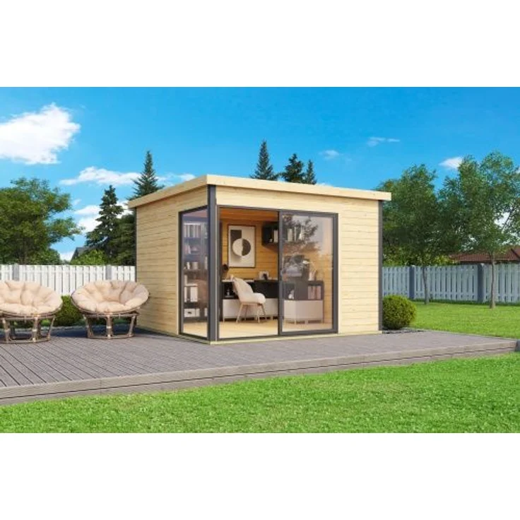 Lasita Maja Gartenhaus Domeo 1-4 Gartenhaus aus Holz Holzhaus mit 44 mm Wandstärke Blockbohlenhaus mit Montagematerial – Bild 7