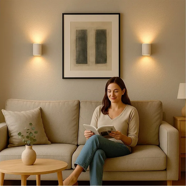SSC-LUXon LED Wandleuchte TUANI Wandlampe weiß gold Up & Down mit G9 LED 3W warmweiß, Warmweiß