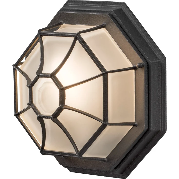 KONSTSMIDE No. 7091-750 Outdoor Wand- und Deckenleuchte E27 IP23 Schwarz Matt Opal – Bild 2