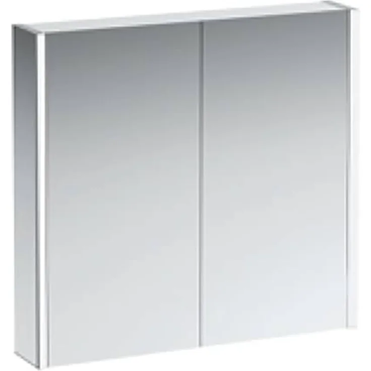 LAUFEN FRAME 25 Spiegelschrank, Beleuchtung senkrecht, Anschlag außen, 750 x 150 x 800, Ausführung: Glas weiß / hinterlackiert - H4085039001451
