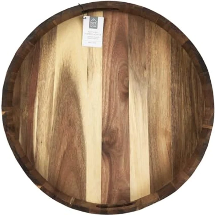 HOME DECO FACTORY, KA5092, Acacia Tray 40 cm - Elegant and Practical for Serving Your Dishes in Style, Easy to Transport and clean, Perfect for Any Occasion - Brown – Bild 5