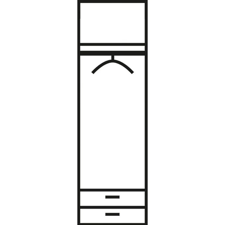 rauch Kleiderschrank Freiham mit Griffmulden und Schubkästen – Bild 2