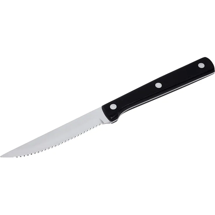 Stanley Rogers Bistro Steakmesser-Set, 6-teilig, Edelstahl, silber schwarz