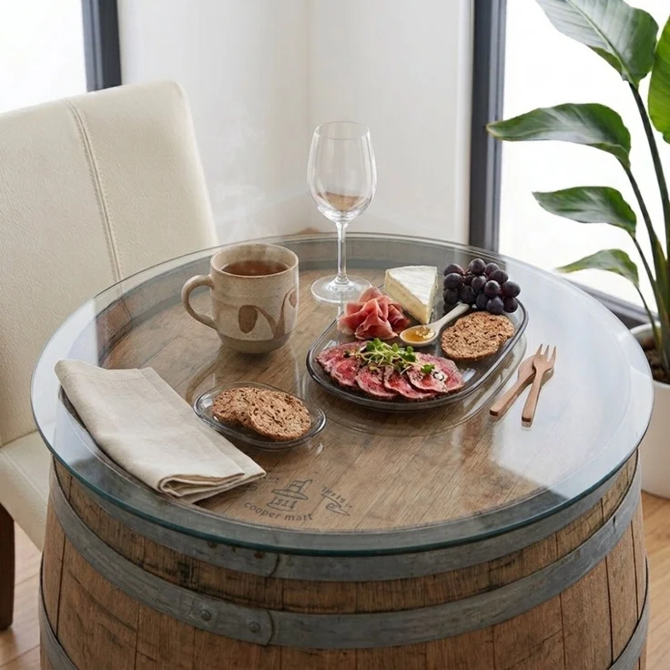 Glasplatte TERRY 70cm Rund Gehärtetes Glas Scheibe Kaminplatte Bodenplatte – Bild 6