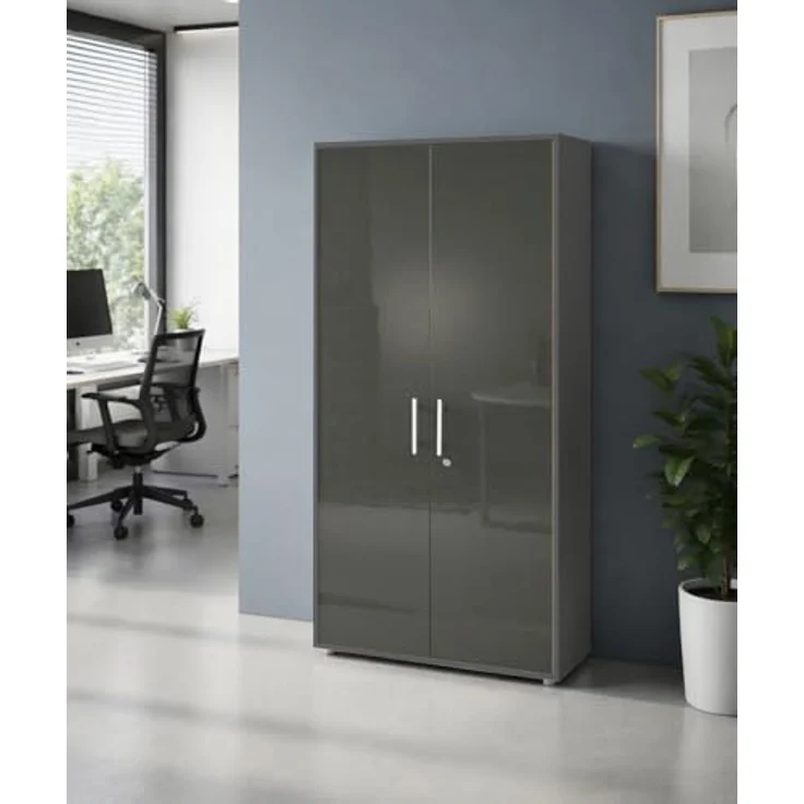 BMG Möbel Aktenschrank Office Edition abschließbar, 5 OH, Fronten Matt, Hochglanz lackiert oder Holzoptik – Bild 3