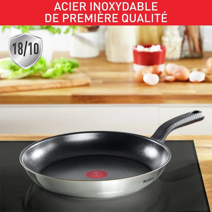 Tefal Comfort Max Bratpfanne 20 cm, hochwertiger Edelstahl, Thermo-Spot, Antihaftbeschichtung, Induktion G7260244 – Bild 3