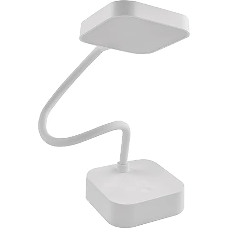 EMOS Akku-Schreibtischlampe EMILY, USB-aufladbar, 2W, kabellos, biegsam, stufenlos dimmbar, Helligkeit 100lm, weiß, Z7627 – Bild 2