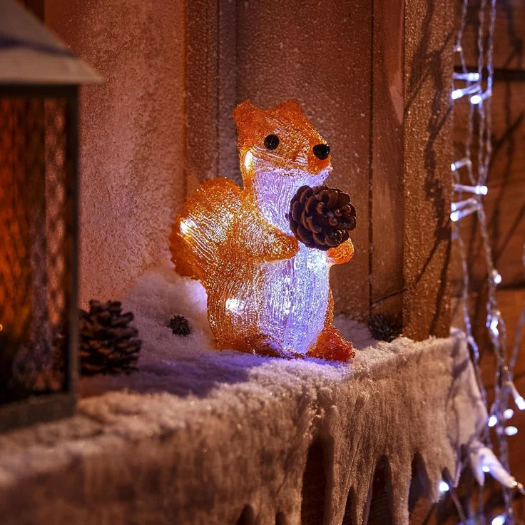 Fééric Lichter und Weihnachtsdekoration Lichterschmuck für draußen Eichhörnchen aus Acryl 20 LEDs – Bild 2