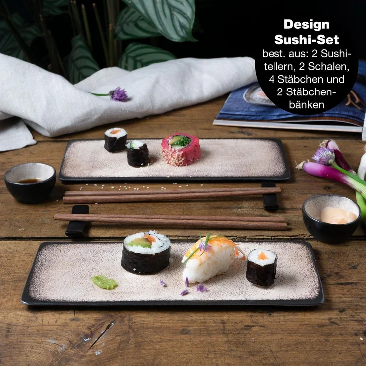 Moritz & Moritz VIDA 10tlg Sushi Set Beige – Bild 2