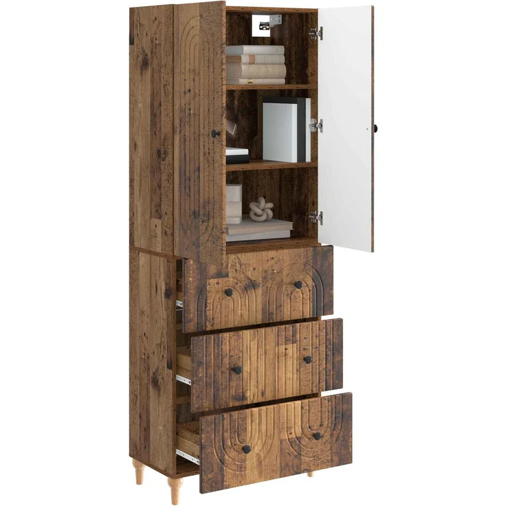 vidaXL Schrankset 2 pcs 66 x 34,5 x 90 cm Holzwerkstoff 3416464 – Bild 2