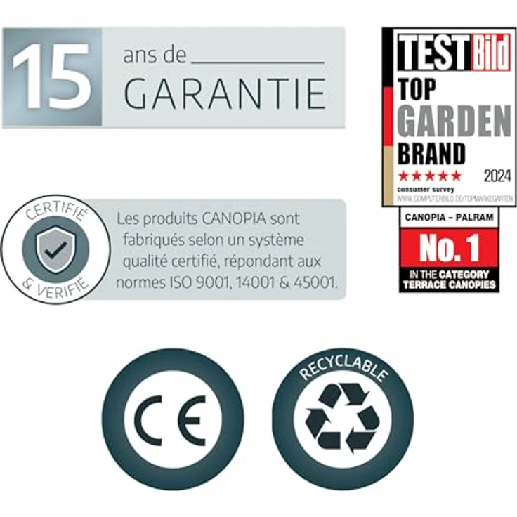 Palram - Canopia Aluminium Terrassenüberdachung – Bild 9