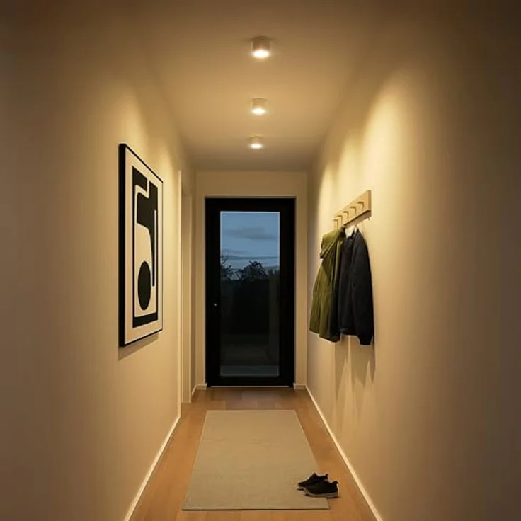 SSC-LUXon CELI-2W LED Spot rund Weiß, schwenkbar mit GU10 5W LED Birne, 3 Lichtfarben LumiFLEX, 230V – Deckenspot für Innenräume – Bild 4