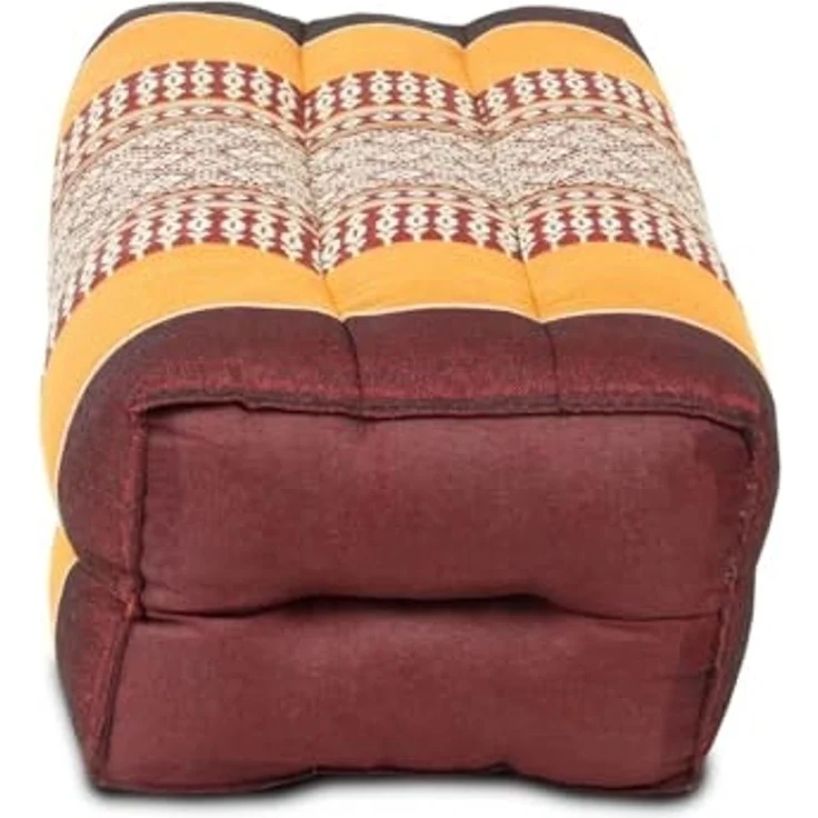 Oriental Galerie Nackenkissen Nackenkissen Thai Motiv Weinrot Orange KB3, 1-tlg. – Bild 4